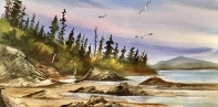 Yaquina Art Gallery Wall Spotlight Show featuring artwork from the YAA Watercolor Class – April 27th to May 10th