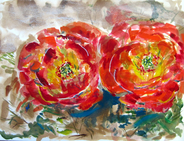 "Cactus Roses" by Sally Morris
