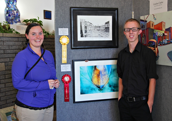 Jami Segoria with "Bow Bottom Top" (2nd place) and Chelsea Ray (3rd place) with "Looking East"