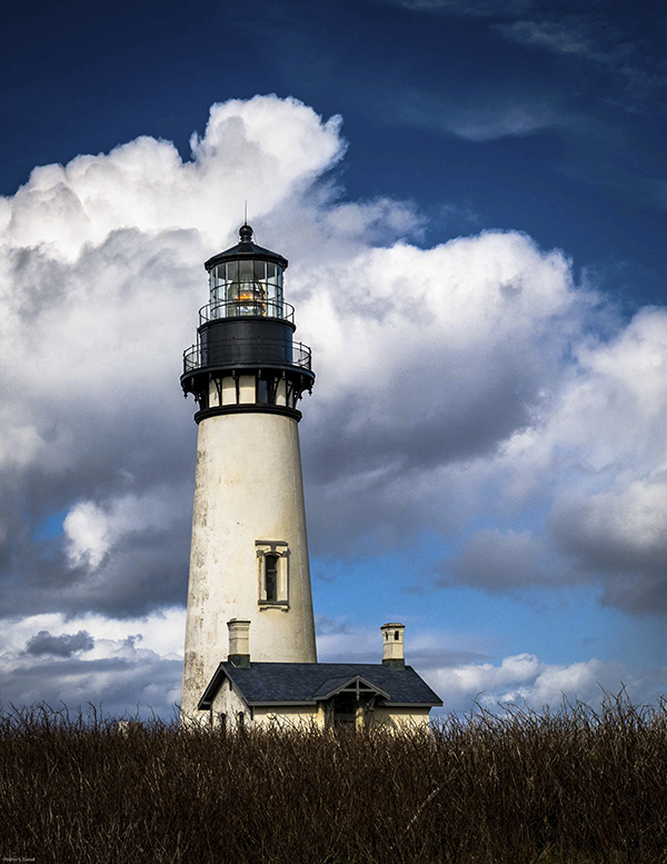 "Yaquina Head Lighthouse and Clouds" by Walt Duvall
